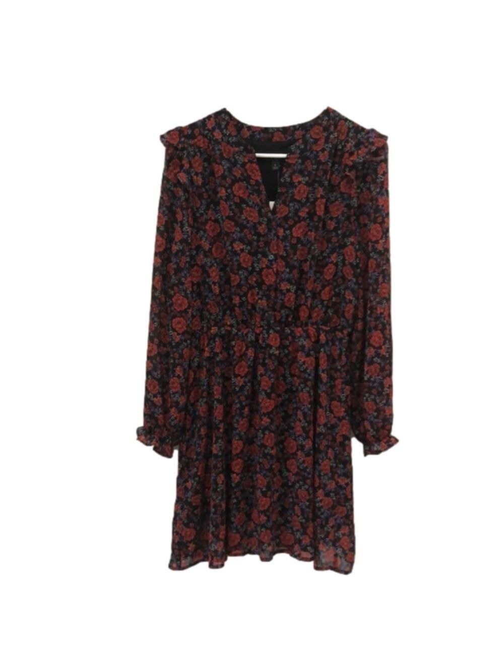 BANANA Republic Size S long sleeve dress. Fall winter lined floral NWT